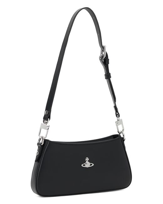 Vivienne Westwood Black Shoulder Bag With Orb Polyester