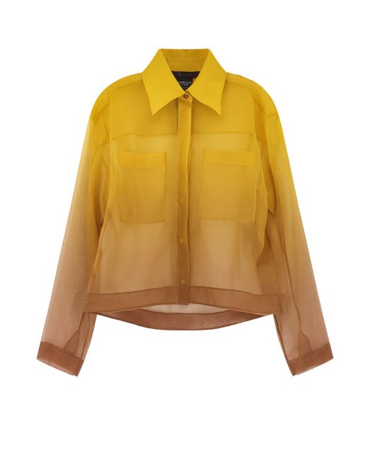 Max Mara Yellow Davina Silk Shirt