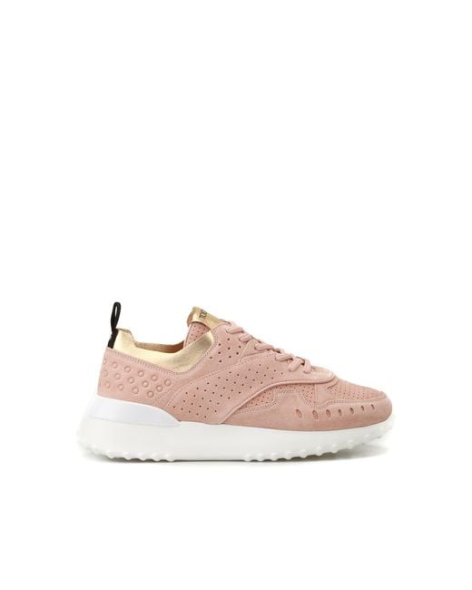 Tod's Pink Tods Suede Sneakers
