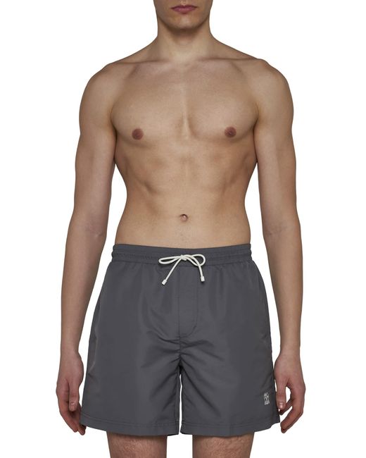 Brunello Cucinelli Gray Swimwear for men