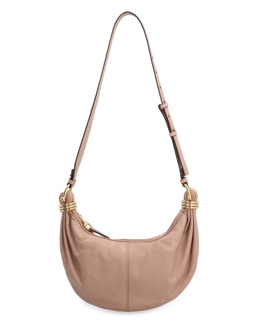 Chloé Pink Leather Hobo Bag With Top Handle Calf Shoulder