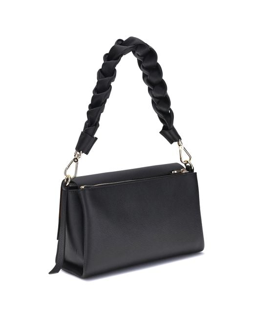 Coccinelle Black Boheme Shoulder Bag Calf Leather Bos Taurus