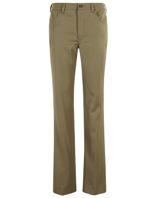 The Attico Green Tailored Army Pants With Center Zipper