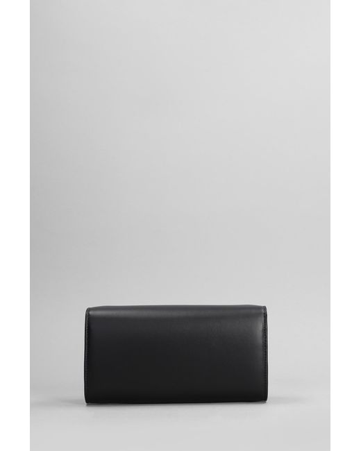 Christian Louboutin Gray Loubi54 Wallet In Black Leather