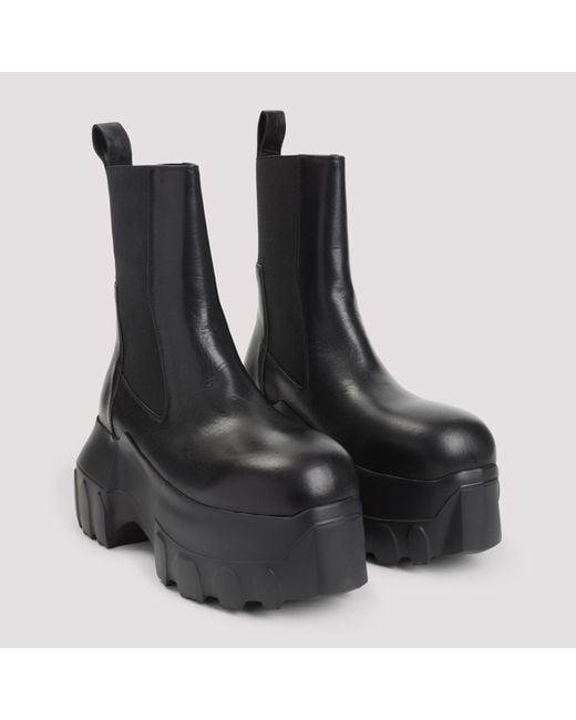Rick Owens Black Beatle Mega Tractor Boots for men