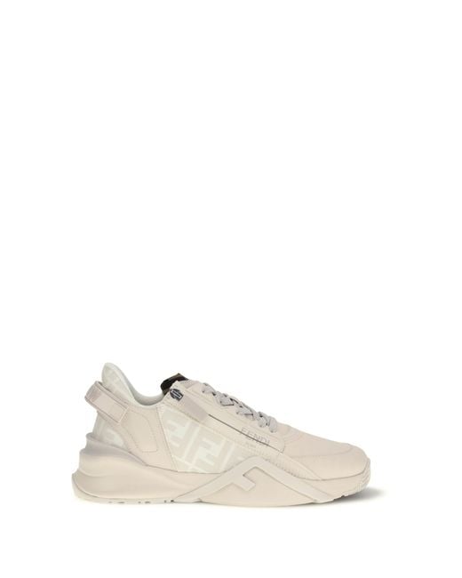 Fendi White Flow Running Sneakers for men