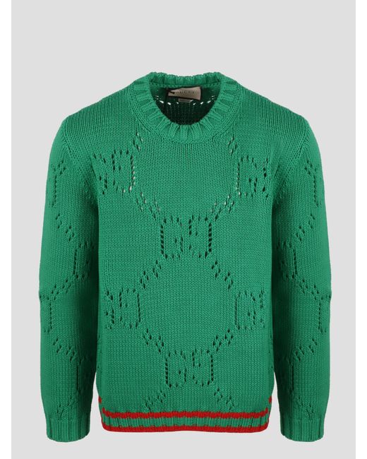 Gucci Cotton Preppy Sweater in Green for Men - Save 7% | Lyst UK