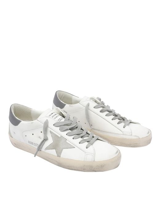 Golden Goose Deluxe Brand White Sneakers Calf Leather/ Rubber Sole for men