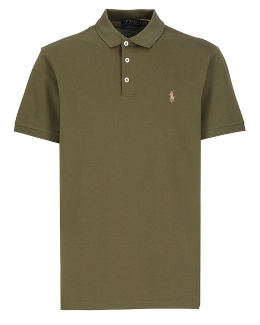 Ralph Lauren Green Cotton Polo Shirt for men