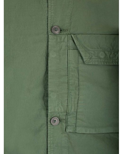 C P Company Green Lens Detail Cotton Shirt for men