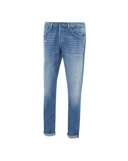 Dondup Blue George Cotton Denim Jeans for men