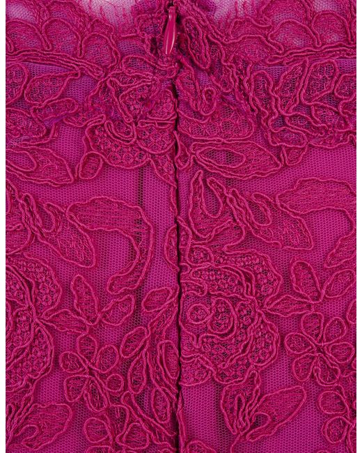 Ermanno Scervino Pink Fuchsia Lace Longuette Skirt