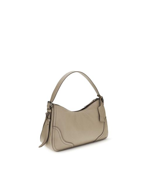Prada Multicolor Gray Calf Leather Bos Taurus Shoulder Bag