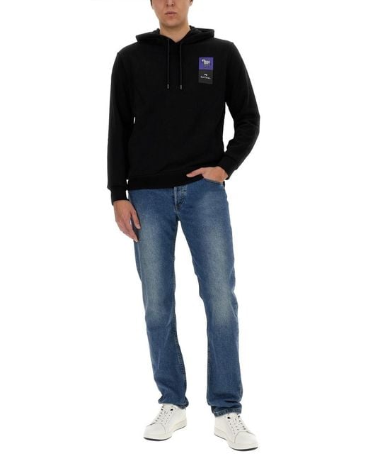 Paul Smith Black Zebra Sweatshirt Organic Cotton Sweatshirts for men