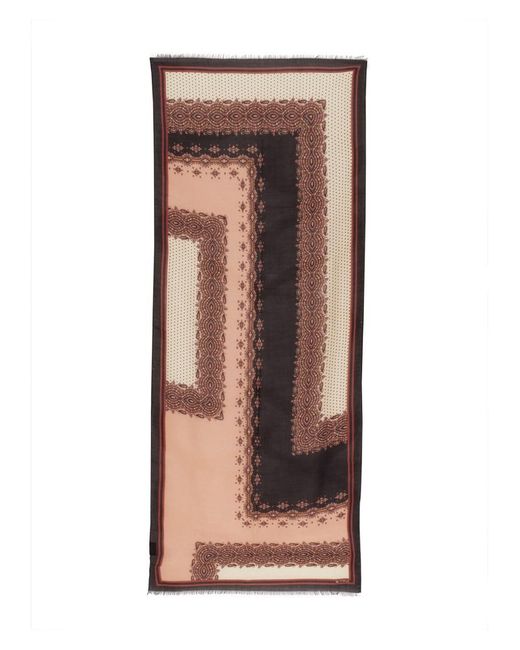Etro Brown Scarf With Print