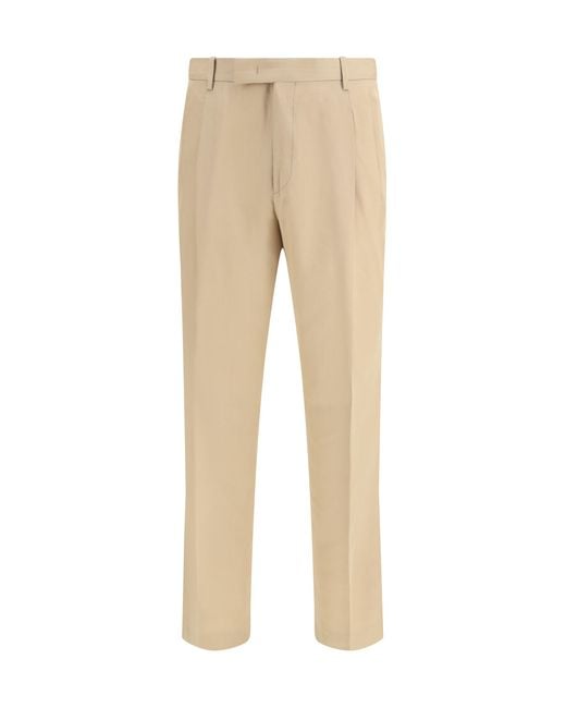 Germano Natural Berlin Fit Cotton Pants for men