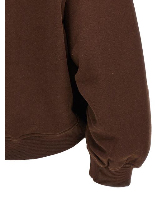 The Attico Brown 3D Logo Sweatshirt