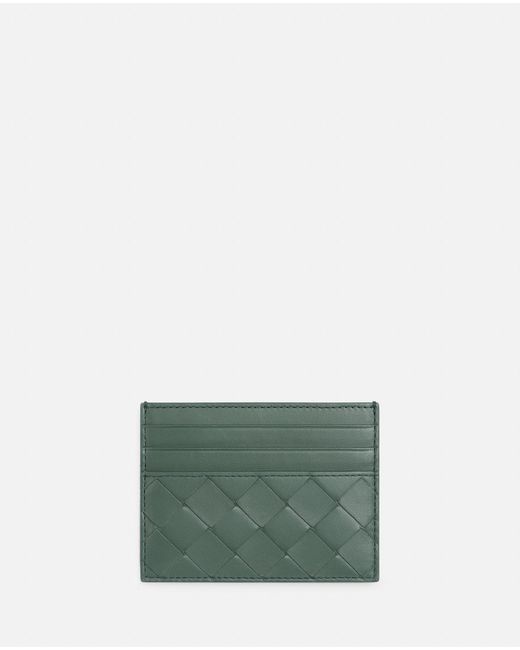 Bottega Veneta Green Leather Card-holder