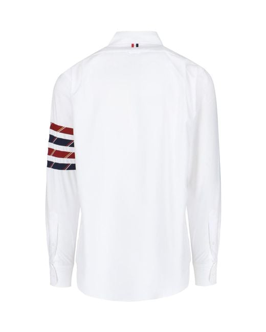 Thom Browne White 4-Bar Shirt for men
