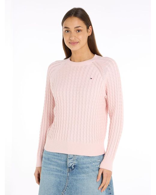 Tommy Hilfiger Pink Relaxed-Fit Sweater