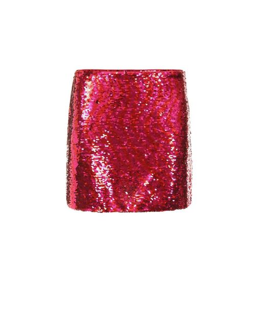 Chiara Ferragni Red Mini Skirt