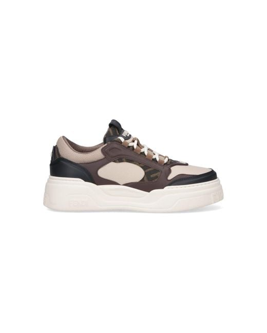 Fendi Brown "Force" Sneakers for men