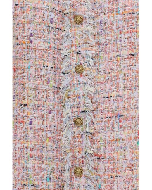 Balmain Pink Tweed Shirt
