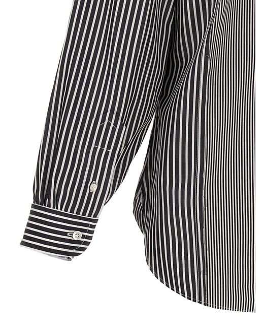 Maison Margiela Gray Striped Shirt Shirt, Blouse for men
