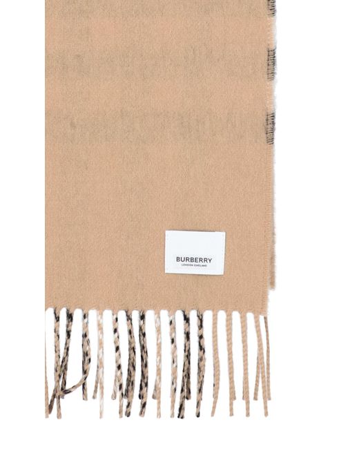 Burberry Natural Double-face Cashmere Scarf for men