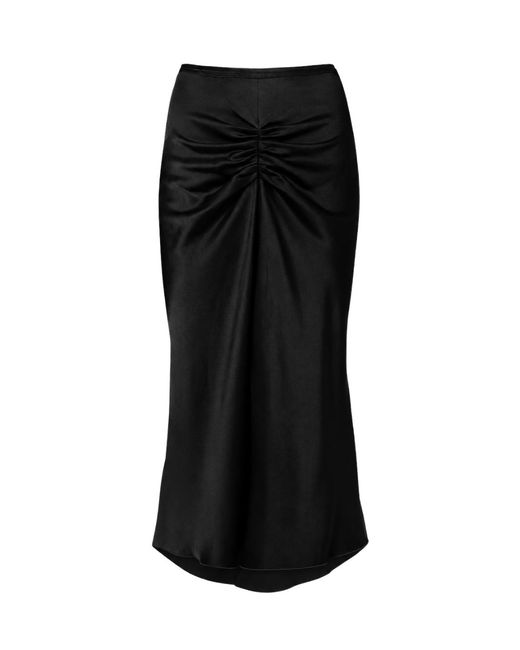 Victoria Beckham Black Midi Skirt Bela