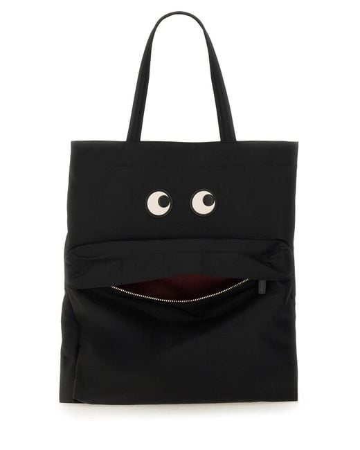 Anya Hindmarch Black Tote Bag Eyes Handbags