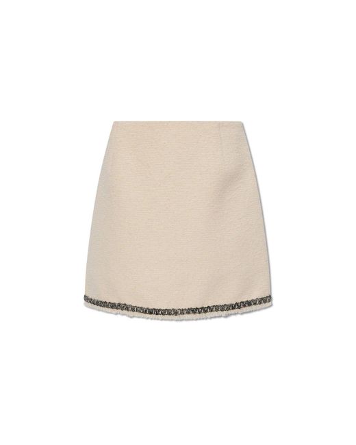Moncler Natural Tweed Skirt,