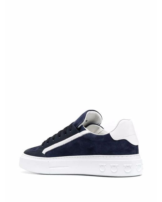 Ferragamo Blue Borg 5 Low-Top Shoes for men