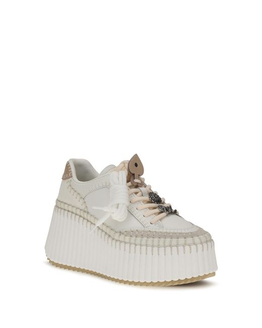 Chloé White Nama Platform Sneakers
