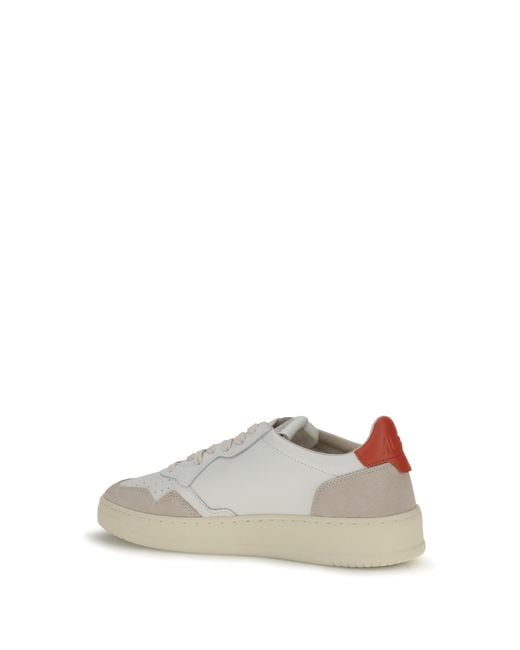 Autry White Medalist Low Sneakers for men