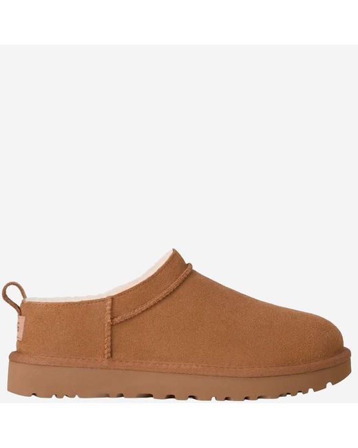 Ugg Brown Mules Micro Suede Leather