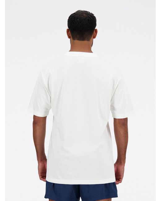 New Balance White T-Shirt With Print for men