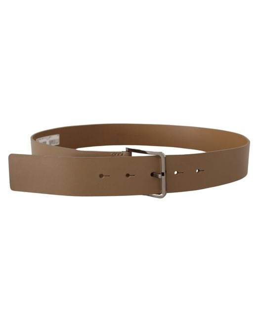 Dolce & Gabbana Green Calf Leather Wide Metal Belt for men