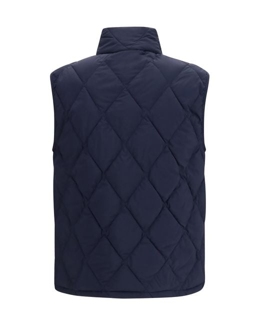 Burberry Blue Down Vest Blazers & Vests for men