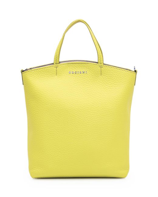 Orciani Yellow Ladylike Small Shopper Bag