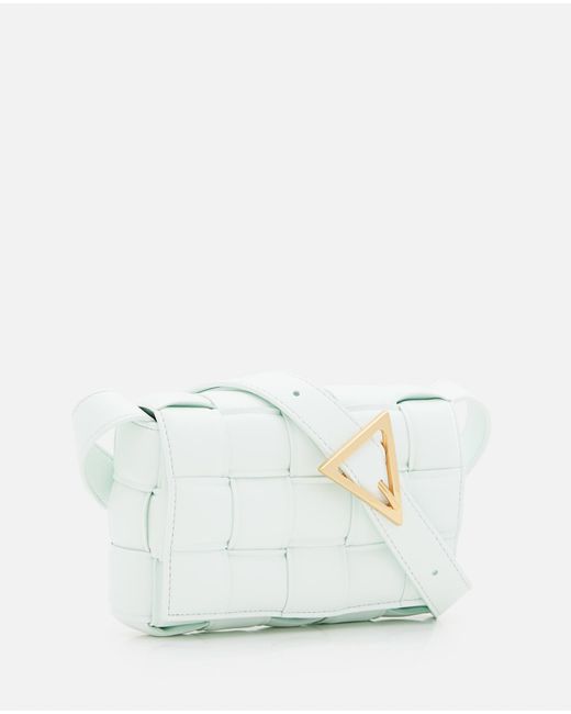 Bottega Veneta White Small Padded Cassette Leather Crossbody Bag