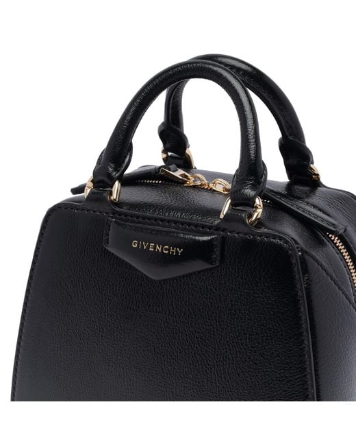 Givenchy Black Cube Mini Leather Top-Handle Tote