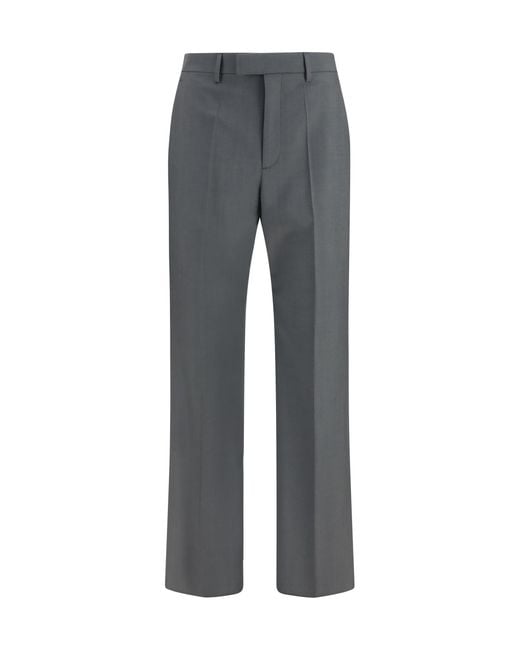 Valentino Gray Wool And Mohair Tailored Pants for men