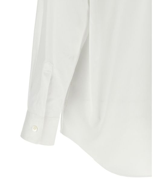 Comme des Garçons White Crochet Pocket Shirt