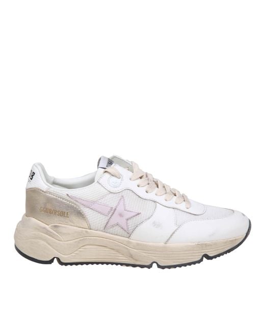 Golden Goose Deluxe Brand White Suede And Mesh Sneakers