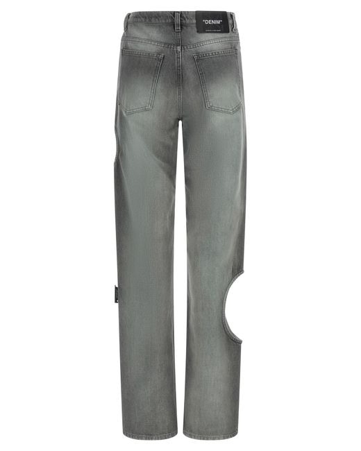 Off-White c/o Virgil Abloh Gray Spray New Meteor Jeans
