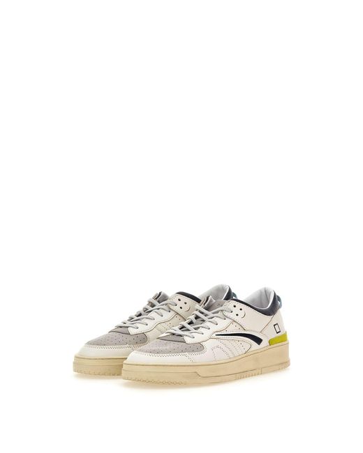 Date White Torneo Colored Leather Sneakers for men