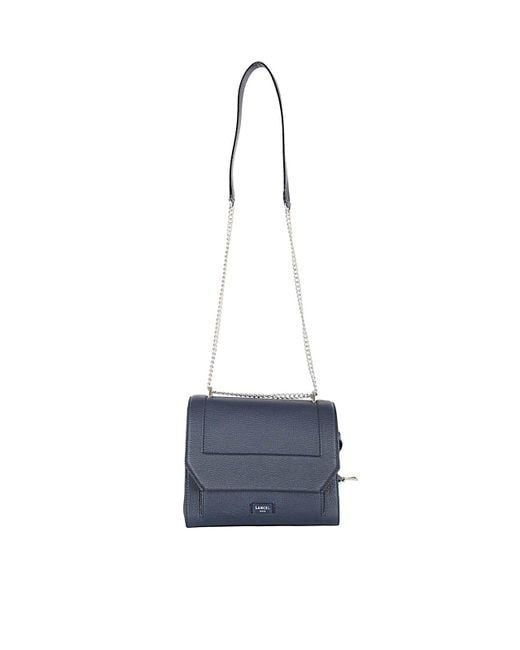 Lancel Leather Ninon De M Flap Bag in Blue | Lyst