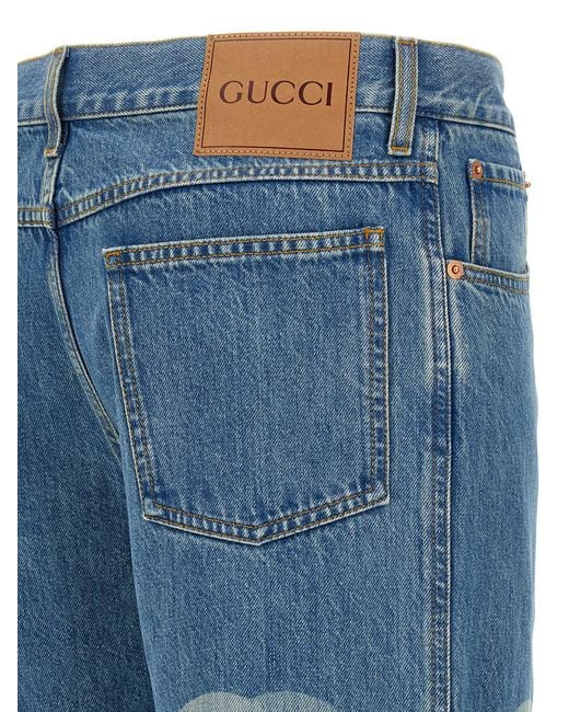 Gucci Blue Double G Jeans for men