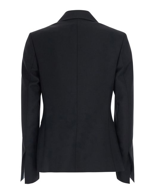 Rohe Black Blazer Wool-Blend Virgin Wool Blazers